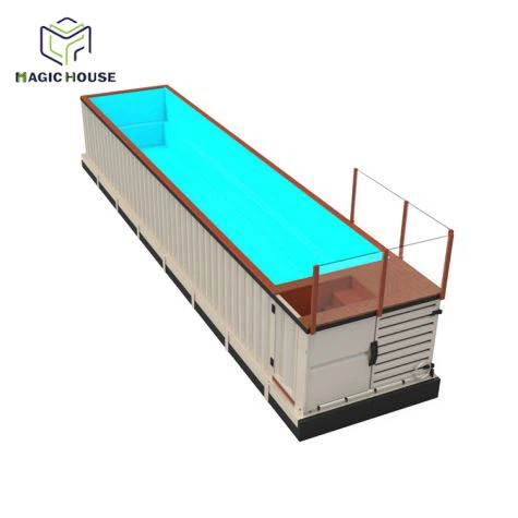 Construction de bassins de conteneurs maritimes d'expédition en fibre de verre