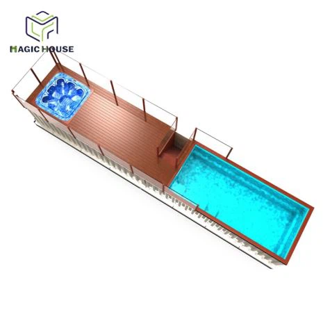 Piscine à conteneurs d’expédition portable durable de 40 pieds