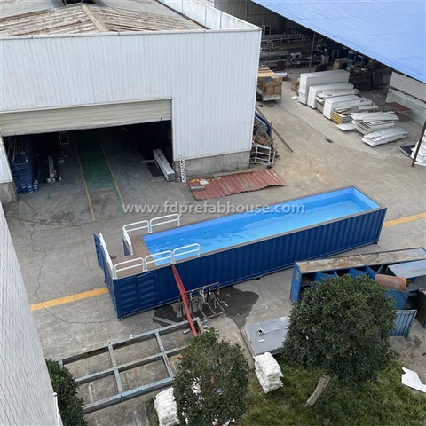 Piscine hors sol pour conteneurs en acier