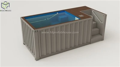 Mini piscine en conteneur de 10 pieds